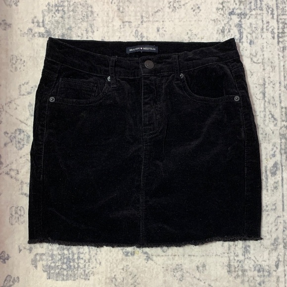 Brandy Melville Dresses & Skirts - Brandy Melville Black Corduroy Mini Skirt